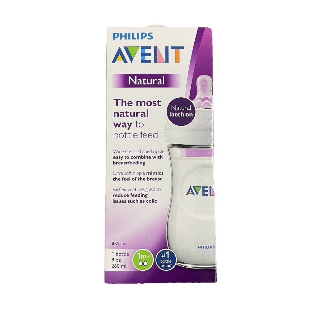 Philips AVENT Natural Anti-Colic Bottle, 9oz 1m+ Ultra Soft